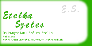 etelka szeles business card