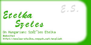 etelka szeles business card